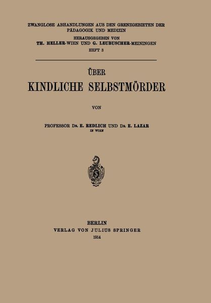 Produktbild: &Uuml;ber Kindliche Selbstm&ouml;rder