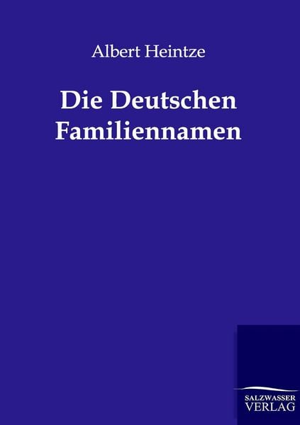 Produktbild: Die Deutschen Familiennamen