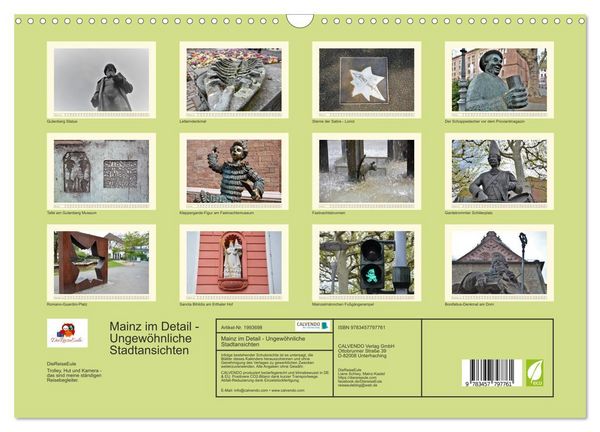 Produktbild: Mainz im Detail - Ungew&ouml;hnliche Stadtansichten (Wandkalender 2026 DIN A3 quer), CALVENDO Monatskalender