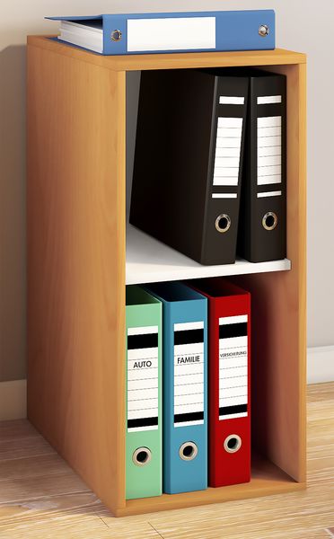 Produktbild: Holz B&uuml;ro Regal B&uuml;cher Ordner Aktenregal Lona l 2f