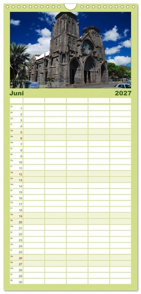 Produktbild: Familienplaner 2027 - Mauritius mit 5 Spalten (Wandkalender, 21 x 45 cm) CALVENDO