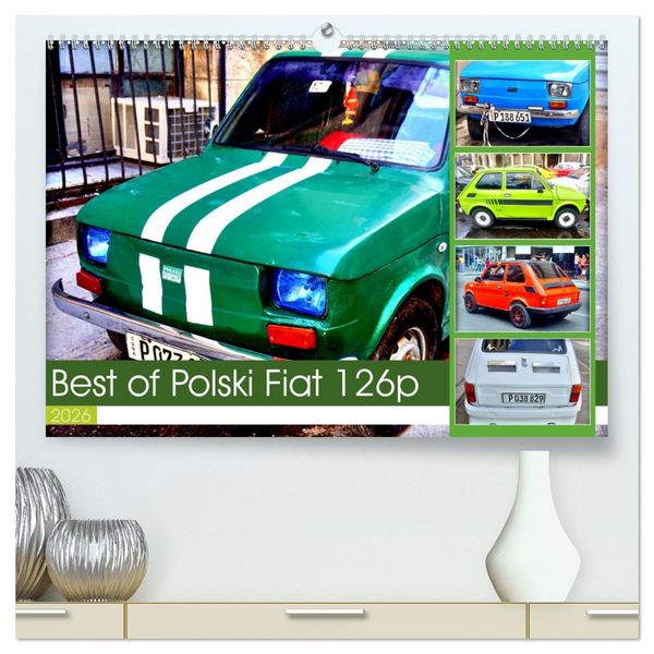 Produktbild: Best of Polski Fiat 126p (hochwertiger Premium Wandkalender 2026 DIN A2 quer), Kunstdruck in Hochglanz