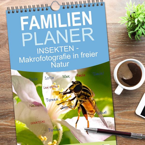 Produktbild: Familienplaner 2026 - INSEKTEN - Makrofotografie in freier Natur mit 5 Spalten (Wandkalender, 21 x 45 cm) CALVENDO