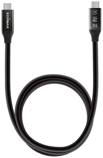 Produktbild: EDIMAX USB-Kabel USB4&reg;, Thunderbolt&trade; 3 USB-C&reg; Stecker 1.00 m Schwarz UC4-010TB V2