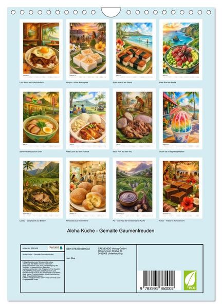 Produktbild: Aloha K&uuml;che - Gemalte Gaumenfreuden (Wandkalender 2027 DIN A4 hoch), CALVENDO Monatskalender