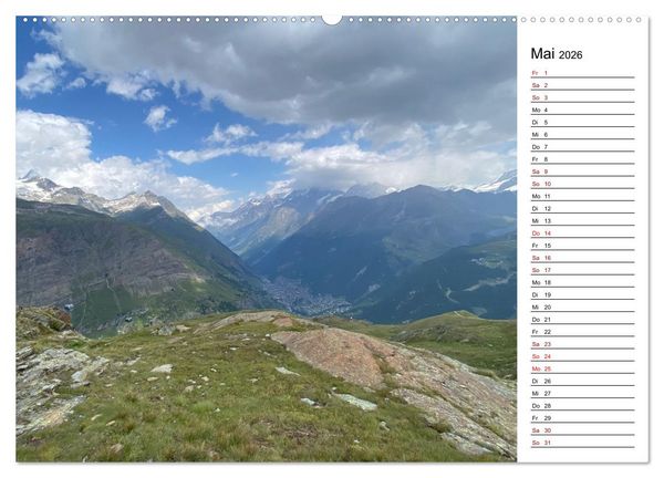 Produktbild: Alpenauszeit - Bergmomente f&uuml;rs Herz (Wandkalender 2026 DIN A2 quer), CALVENDO Monatskalender