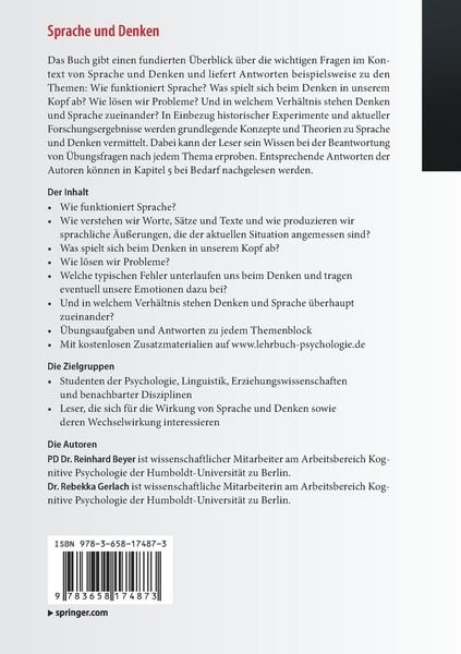 Produktbild: Sprache und Denken