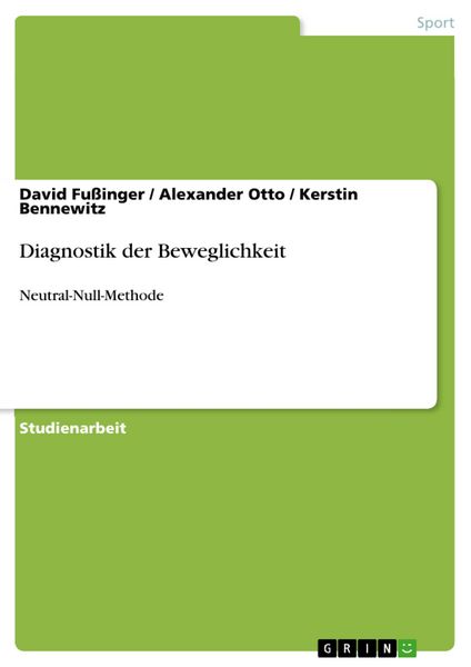 Produktbild: Diagnostik der Beweglichkeit