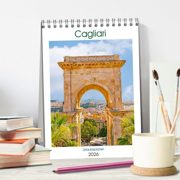 Produktbild: Cagliari - Urlaubsplaner (Tischkalender 2026 DIN A5 hoch), CALVENDO Monatskalender