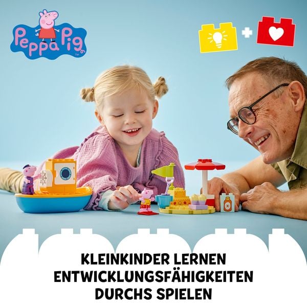 LEGO DUPLO 10432 Peppas Bootsausflug: Spielzeugboot, ab 2 Jahren