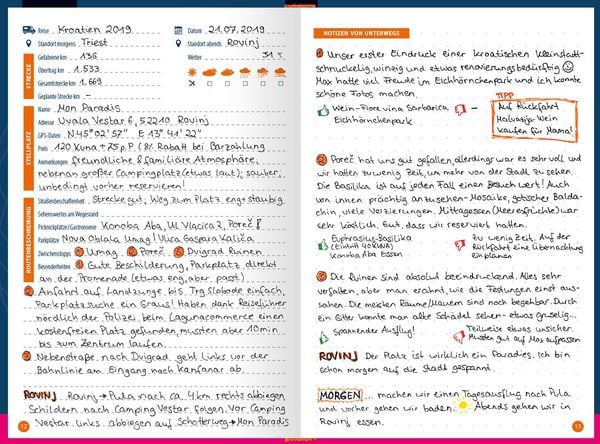 Produktbild: Reise Know-How Wohnmobil-Tourguide Logbuch: Notizbuch f&uuml;r unterwegs