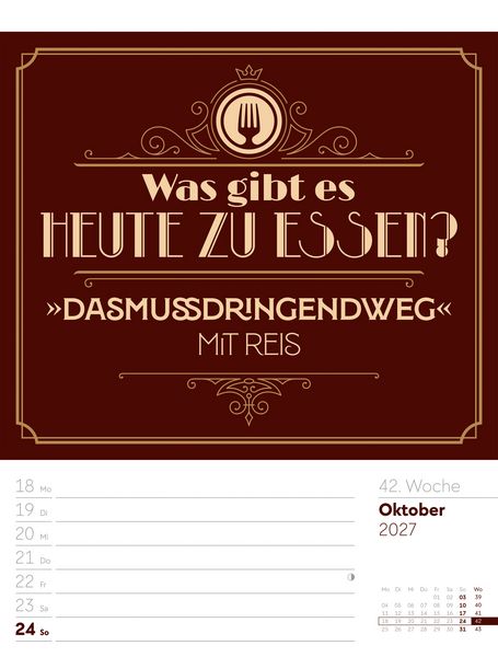 Produktbild: Klartext Spr&uuml;chekalender Wochenplaner 2027