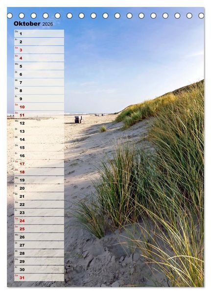Produktbild: An der See Geburtstagsplaner (Tischkalender 2026 DIN A5 hoch), CALVENDO Monatskalender