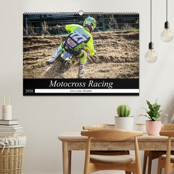 Produktbild: Motocross Racing 2026 (Wandkalender 2026 DIN A2 quer), CALVENDO Monatskalender