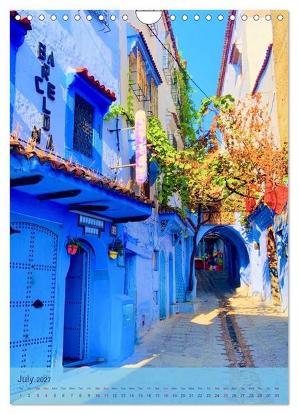 Produktbild: Chefchouen - The Blue City (Wall Calendar 2027 DIN A4 portrait), CALVENDO 12 Month Wall Calendar