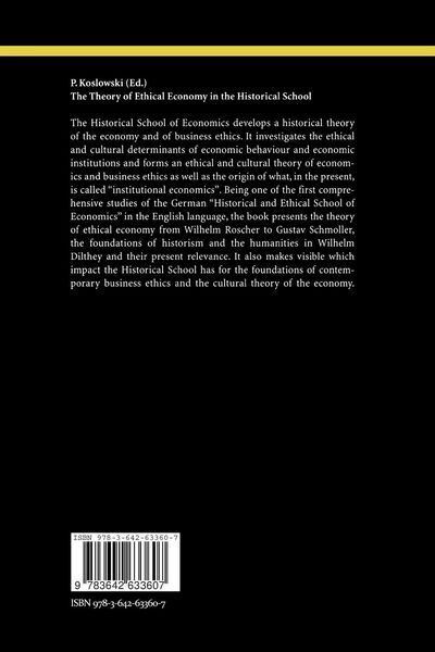 Produktbild: The Theory of Ethical Economy in the Historical School