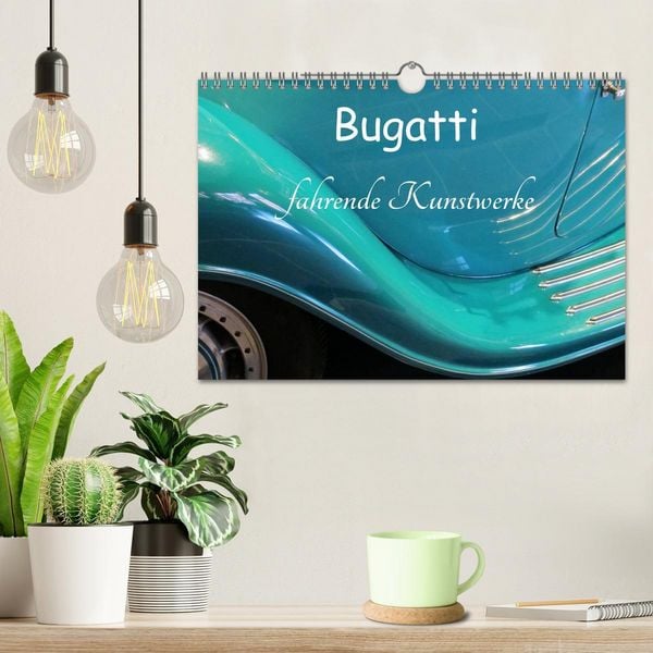 Produktbild: Bugatti - fahrende Kunstwerke (Wandkalender 2026 DIN A4 quer), CALVENDO Monatskalender