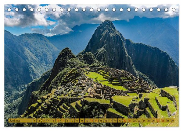 Produktbild: Urlaub in Peru (Tischkalender 2026 DIN A5 quer), CALVENDO Monatskalender