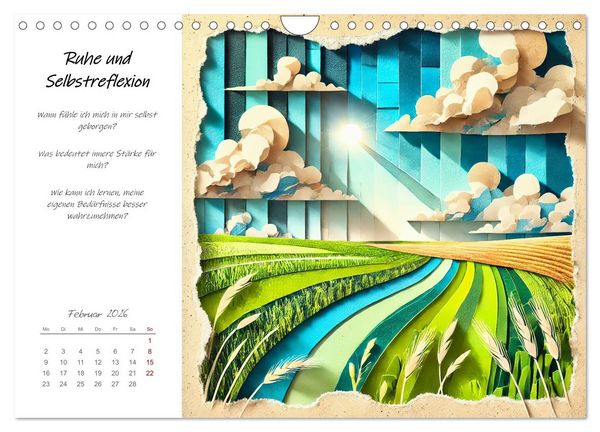 Produktbild: Dein Jahr der St&auml;rke - Reflexionskalender f&uuml;r mehr Selbstbewusstsein (Wandkalender 2026 DIN A4 quer), CALVENDO Monatskalender