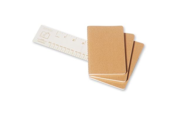 Produktbild: Moleskine Cahier pocket blanko packpapierbraun DIN A6. 3er Pack