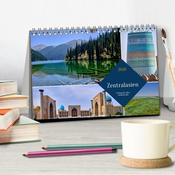 Produktbild: Zentralasien - Entlang der alten Seidenstra&szlig;e (Tischkalender 2026 DIN A5 quer), CALVENDO Monatskalender