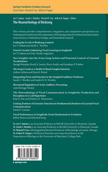 Produktbild: The Neuroethology of Birdsong