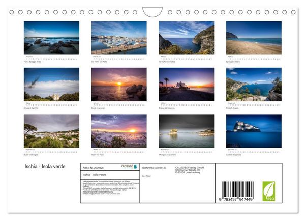 Produktbild: Ischia - Isola verde (Wandkalender 2026 DIN A4 quer), CALVENDO Monatskalender