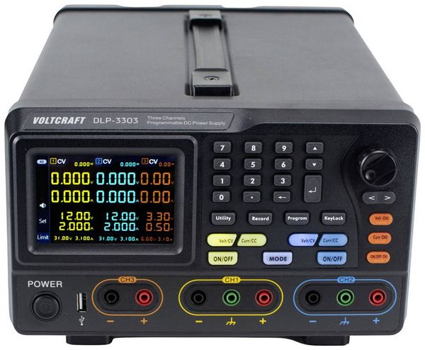 Produktbild: VOLTCRAFT DLP-3303 Labornetzger&auml;t, einstellbar 0 - 30 V 0 - 3 A 198 W RS-232, USB, LAN Slave-Funktion Anzahl Ausg&auml;nge 3 x