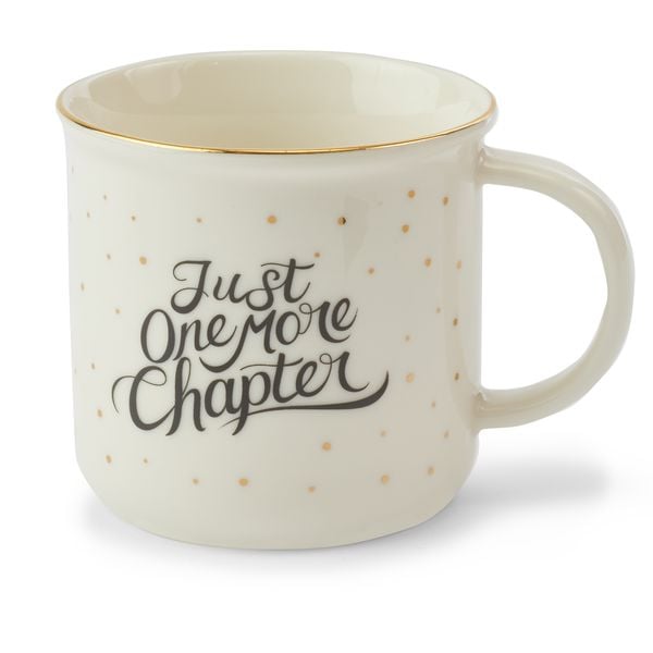 Tasse  Emaille Look 'Just one more Chapter'