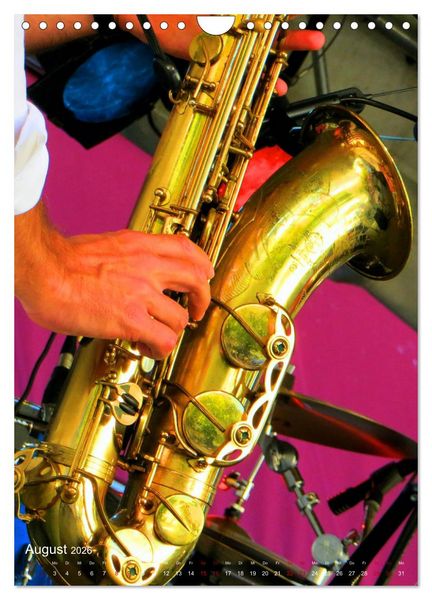 Produktbild: Saxophon live (Wandkalender 2026 DIN A4 hoch), CALVENDO Monatskalender