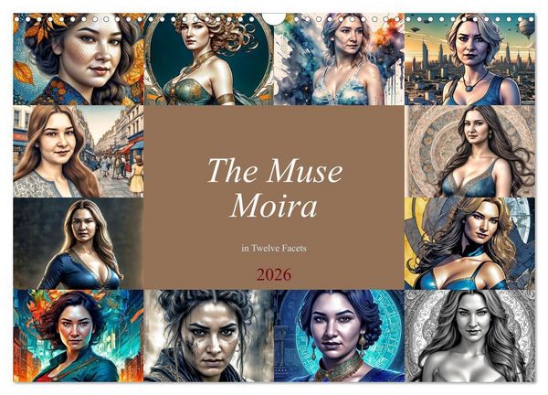 Produktbild: The Muse Moira in Twelve Facets (Wall Calendar 2026 DIN A3 landscape), CALVENDO 12 Month Wall Calendar
