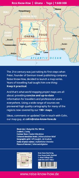 Produktbild: Reise Know-How Landkarte Ghana, Togo (1:600.000)