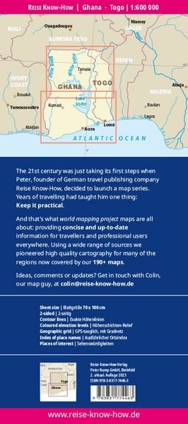 Produktbild: Reise Know-How Landkarte Ghana, Togo (1:600.000)