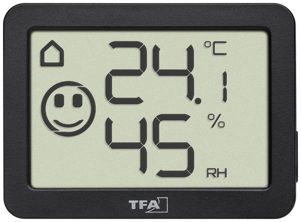 Produktbild: TFA Dostmann Thermo-/Hygrometer Schwarz 30.5055.01