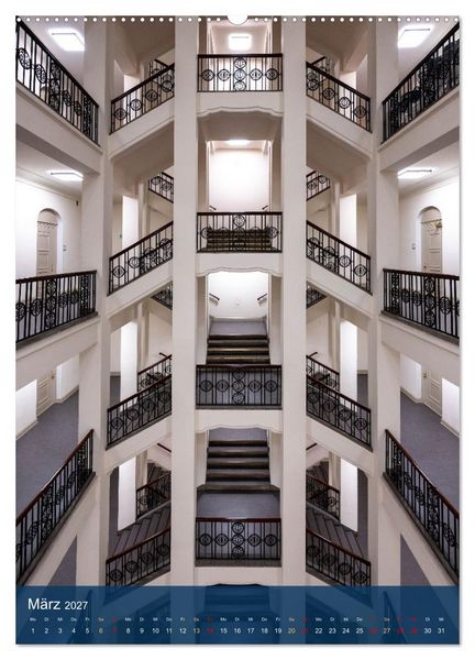 Produktbild: Treppenhauspoesie &ndash; Architektur im Aufstieg (hochwertiger Premium Wandkalender 2027 DIN A2 hoch), Kunstdruck in Hochglanz