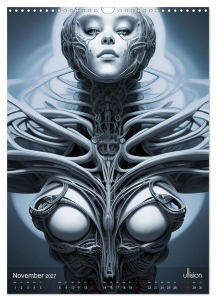 Produktbild: Biomechanic Portrait - Sch&ouml;nheit zwischen Mensch und Maschine (Wandkalender 2027 DIN A3 hoch), CALVENDO Monatskalender