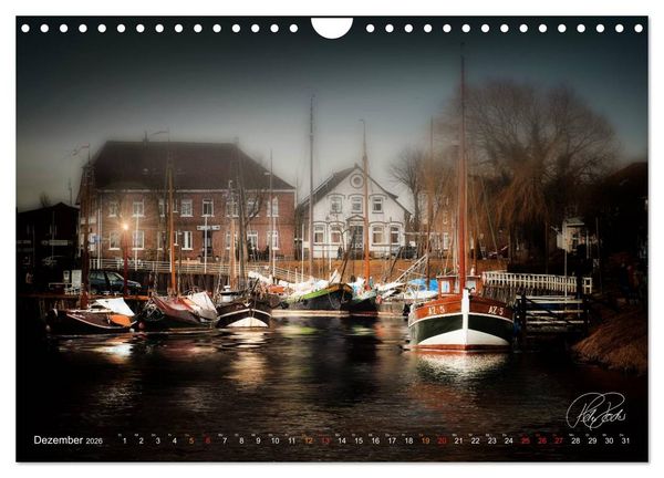 Produktbild: Ostfriesland, die alten H&auml;fen - Greetsiel, Neuharlingersiel, Carolinensiel (Wandkalender 2026 DIN A4 quer), CALVENDO Monatskalender