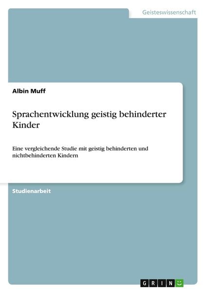 Produktbild: Sprachentwicklung geistig behinderter Kinder