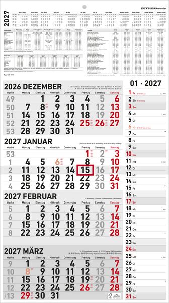 Produktbild: 4-Monatskalender Kombi 2027