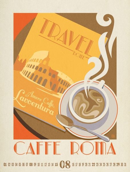 Produktbild: Coffee Time Kaffee-Plakate-Kalender 2027
