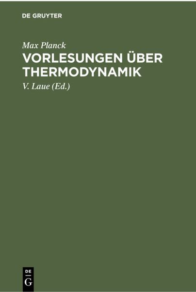 Produktbild: Vorlesungen &uuml;ber Thermodynamik