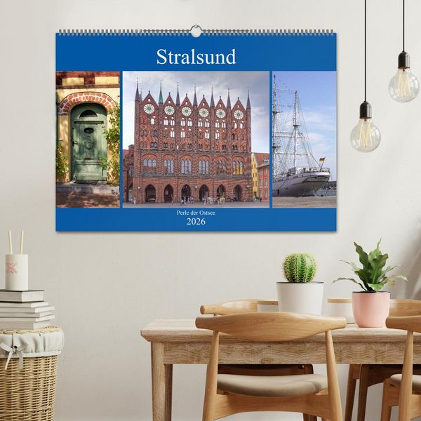 Produktbild: Stralsund - Perle der Ostsee (Wandkalender 2026 DIN A2 quer), CALVENDO Monatskalender