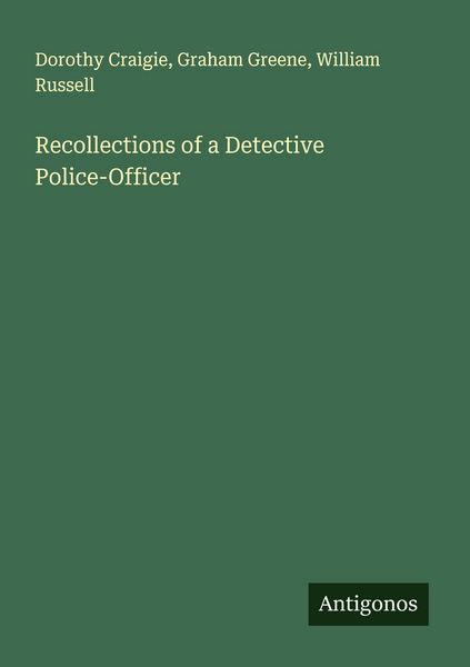 Produktbild: Recollections of a Detective Police-Officer