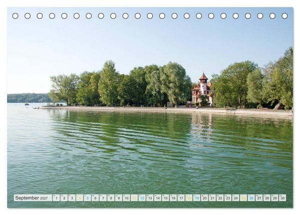Produktbild: Vom Schiff aus gesehen - Mit dem Dampfer auf dem Ammersee (Tischkalender 2027 DIN A5 quer), CALVENDO Monatskalender
