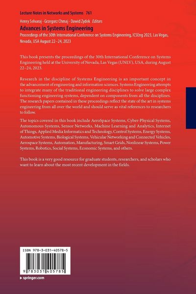 Produktbild: Advances in Systems Engineering