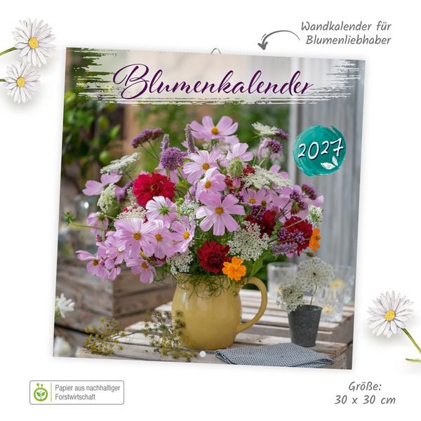Produktbild: TR&Ouml;TSCH - Brosch&uuml;renkalender Blumenkalender 2027