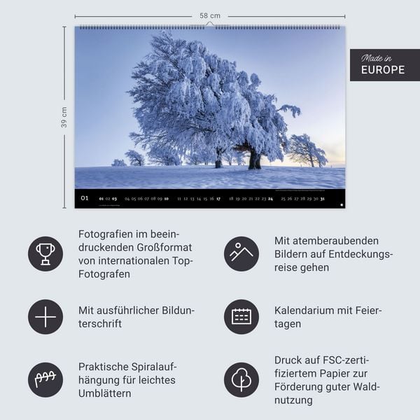Produktbild: Deutschlands Naturparadiese Kalender 2027 - Edition Alexander von Humboldt Kalender 2027