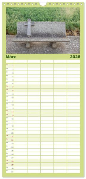 Produktbild: Familienplaner 2026 - Camino 2026 mit 5 Spalten (Wandkalender, 21 x 45 cm) CALVENDO