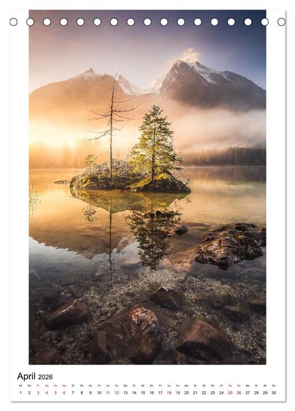 Produktbild: Alpenblicke - Ein Jahr in den Alpen (Tischkalender 2026 DIN A5 hoch), CALVENDO Monatskalender