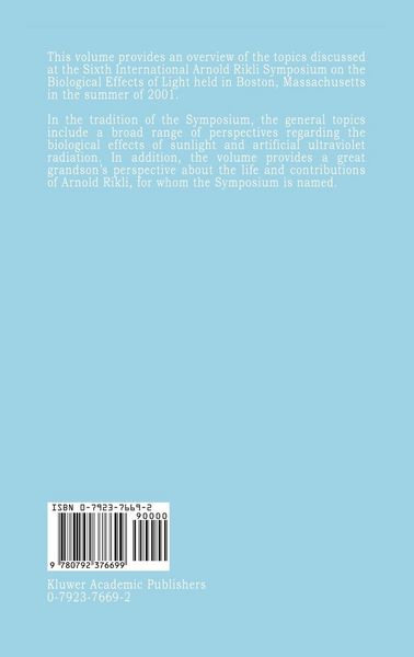 Produktbild: Biologic Effects of Light 2001